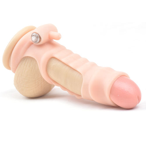Flesh Color Vibrating Penis Sleeve