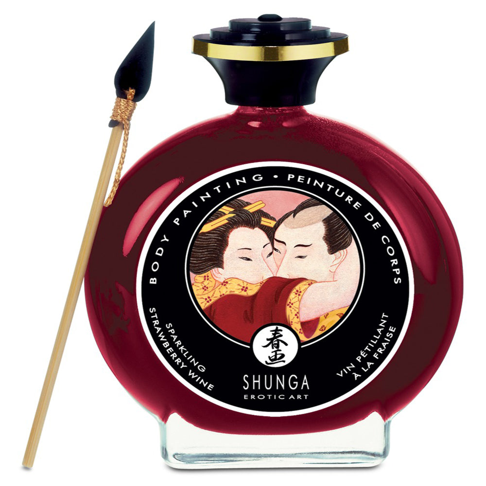 Shunga Body Painting Клубничное игристое вино 100 мл