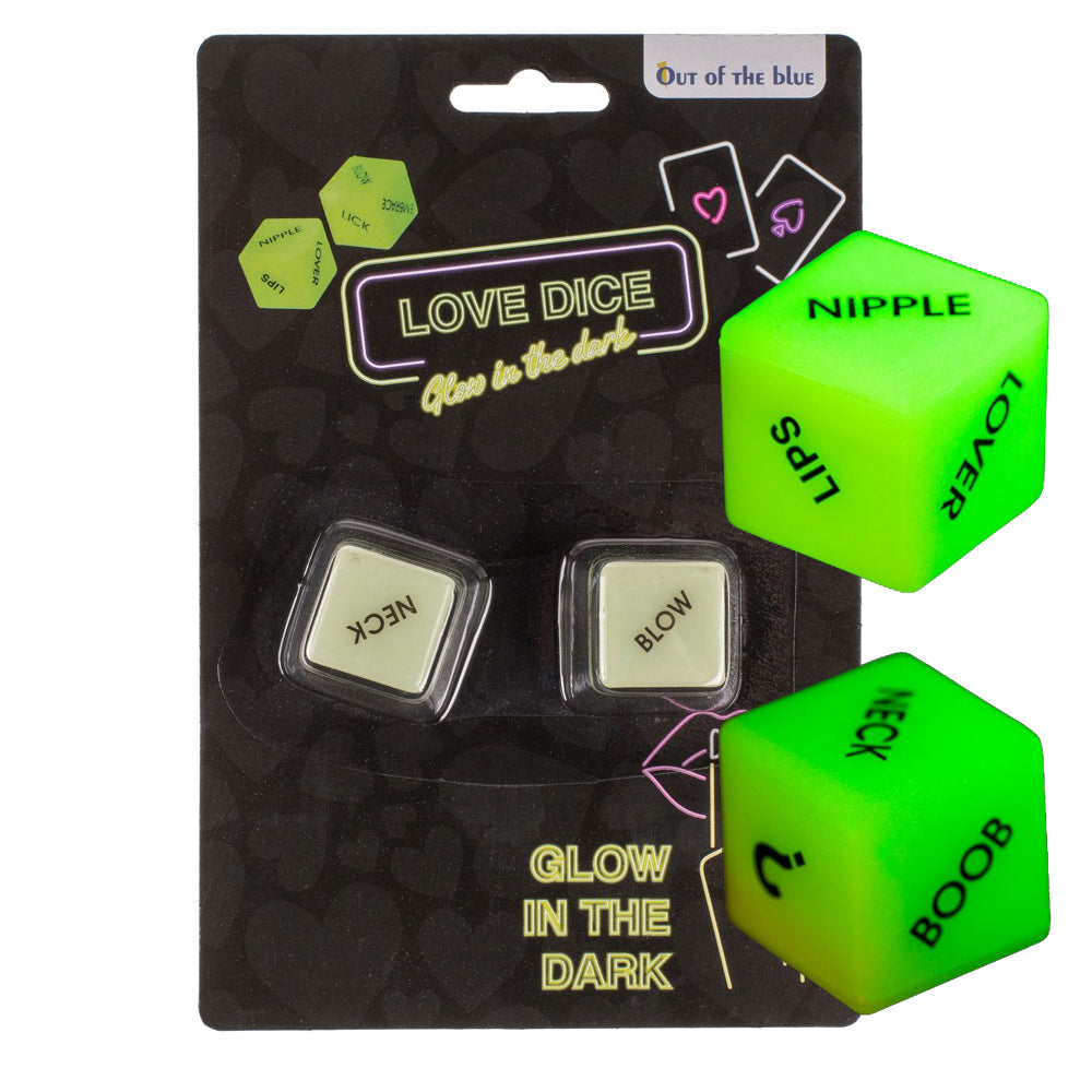 Glow in the Dark Love Dice