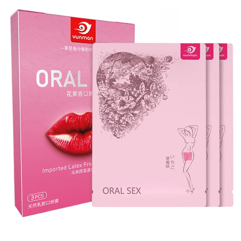 Yunman Strawberry Oral Dams 3 pcs