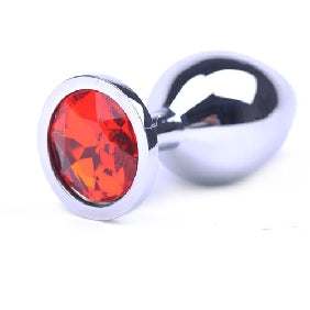 Red Large Metallic Anal Plug