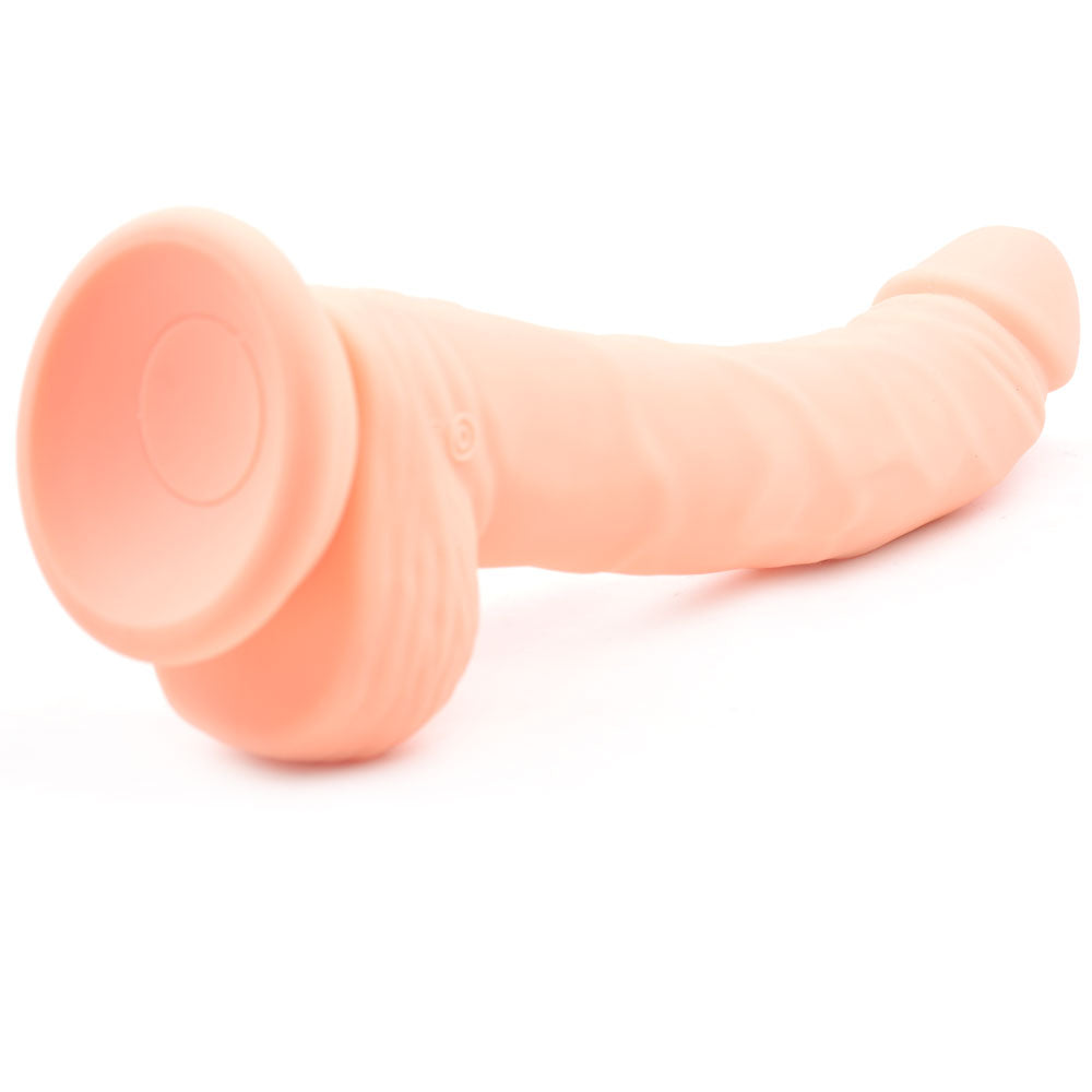 10 Functions Silicone Rechargeable G-Spot Vibrating and Rotating Flesh Realistic Dildo
