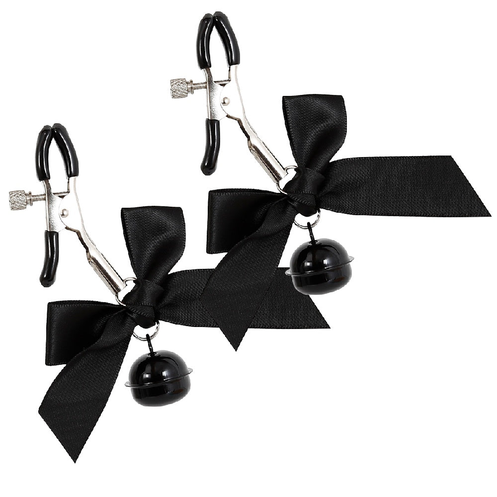 Nipple Clamps with Satin Bows &amp; Bells