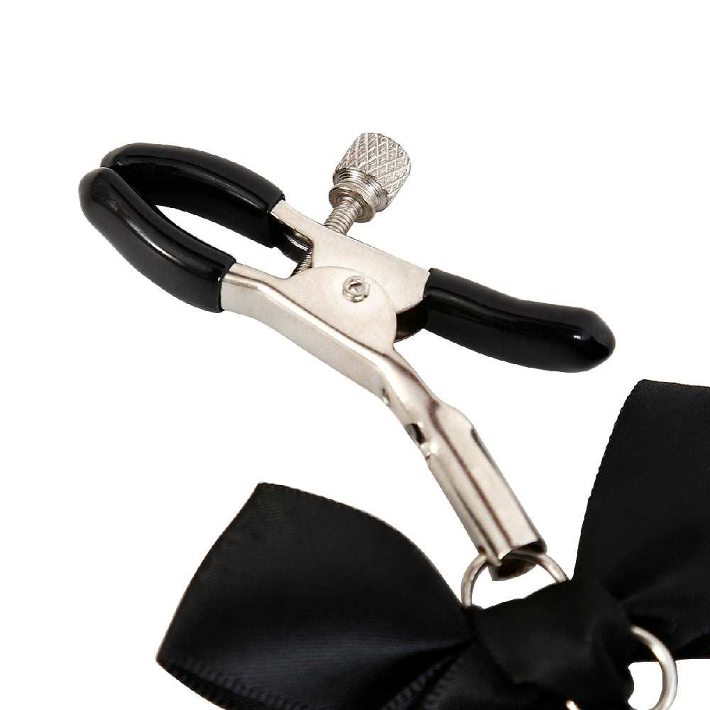 Nipple Clamps with Satin Bows &amp; Bells