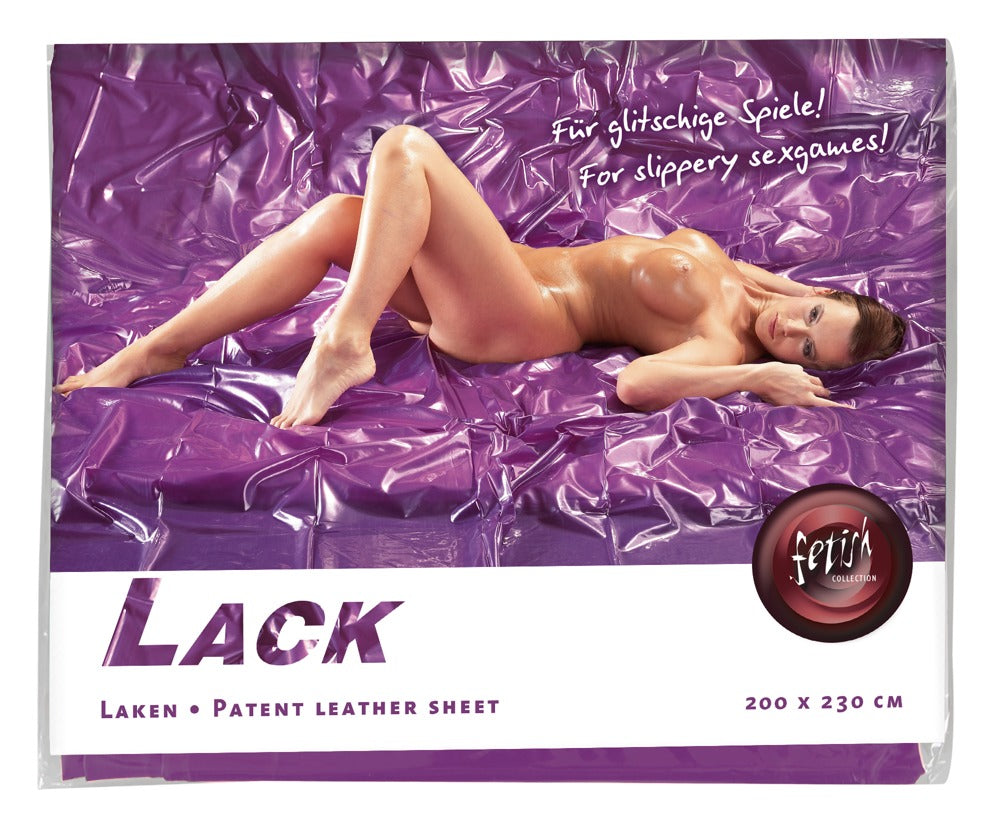 Fetish Collection Lack-Laken Sheet Purple 200 x 230 CM