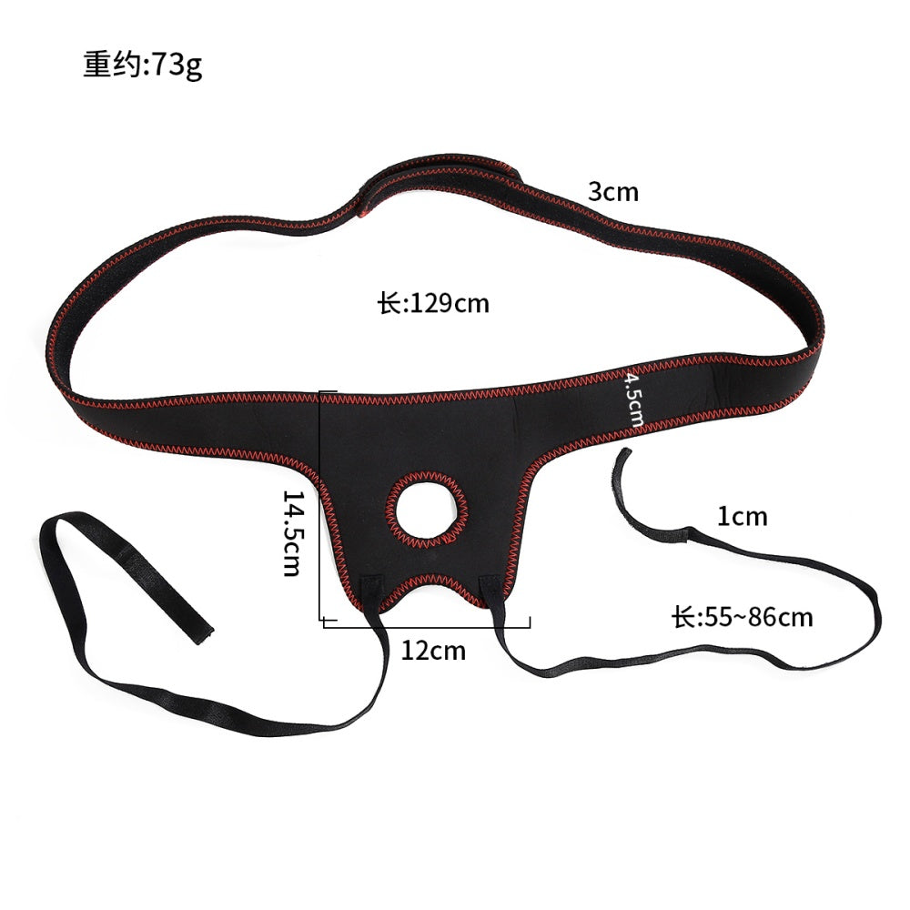 Adjustable Black Strap-On Harness