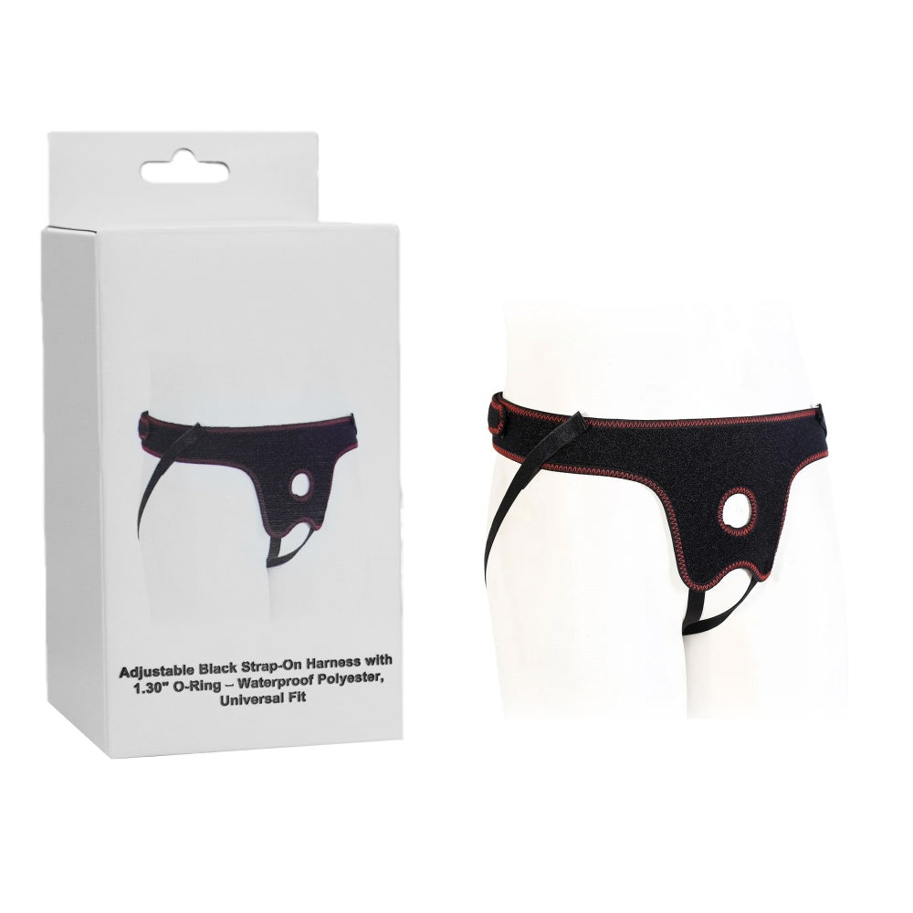 Adjustable Black Strap-On Harness