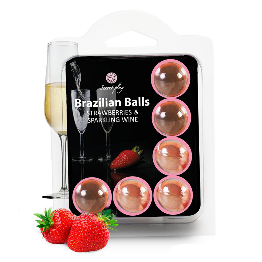 Brazilian Balls Strawberry & Sparkling Wine Set