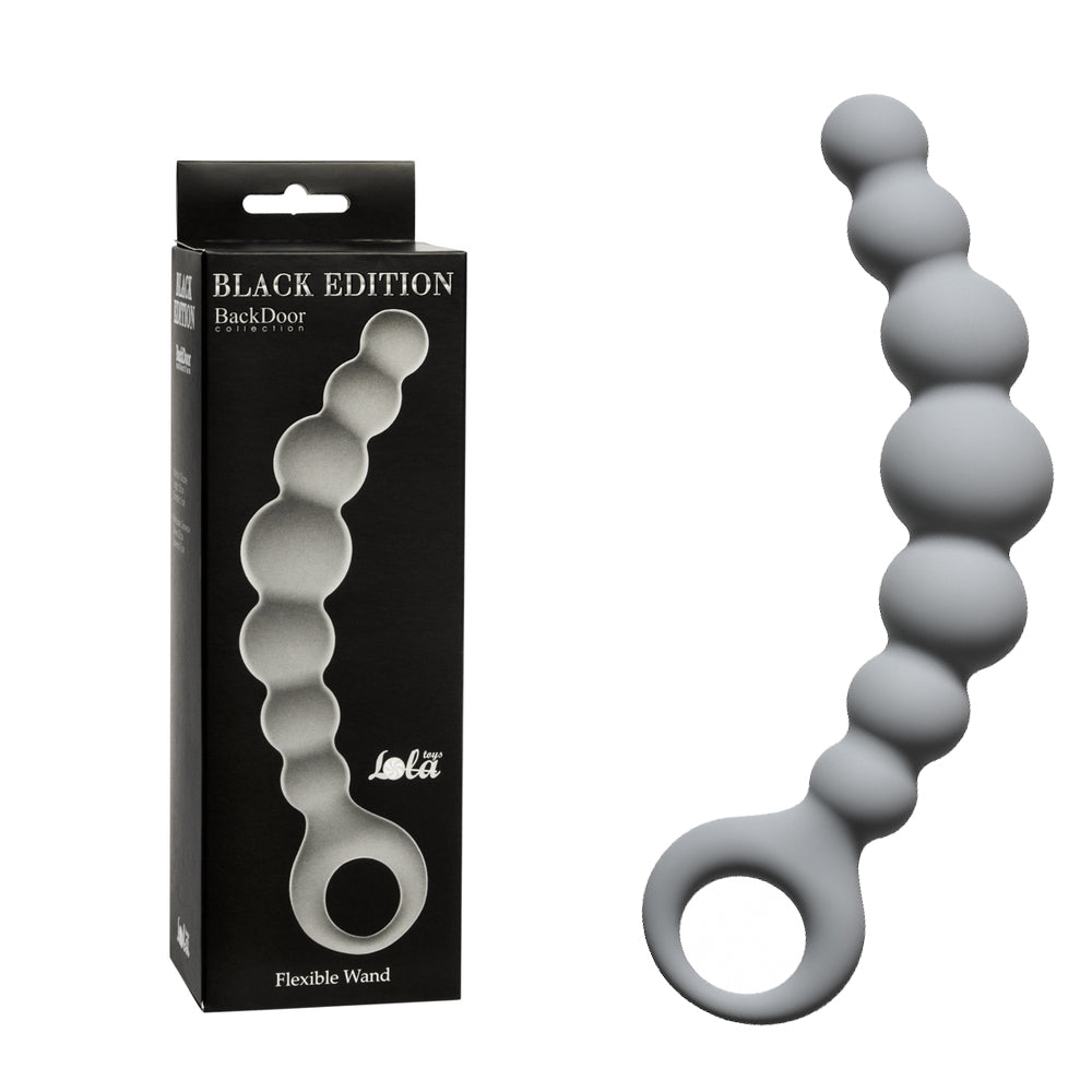 Lola Anal beads Flexible Wand Grey