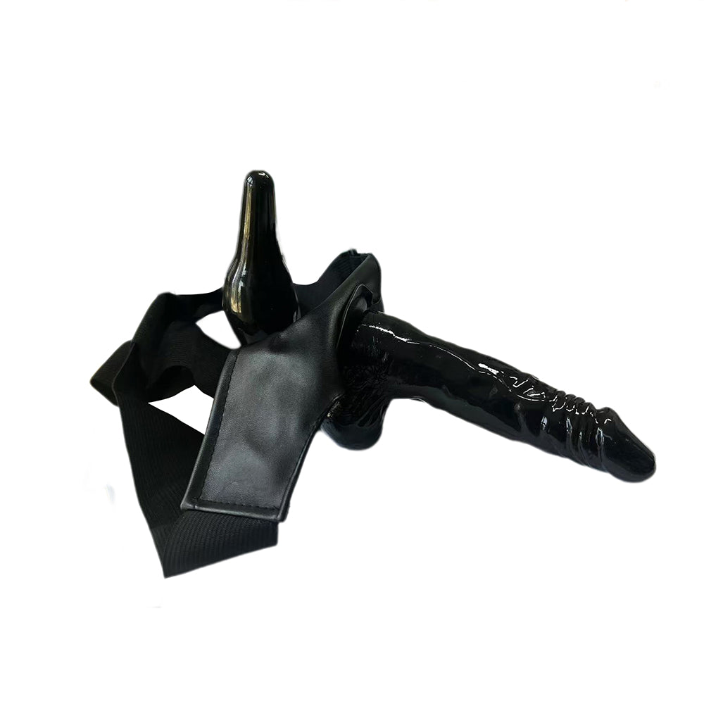 Black Wearable Double-Ended Strap-On Dildo