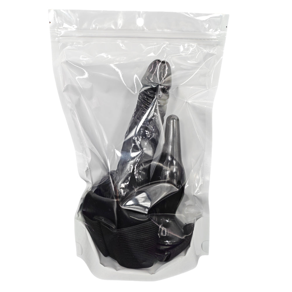 Black Wearable Double-Ended Strap-On Dildo