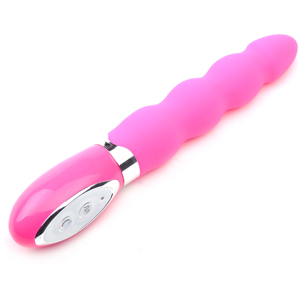 10-Mode Silicone Pink Beaded Waterproof Vibrator