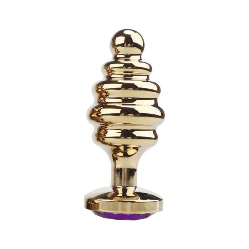 Spiral Gold Metal Plug Large Olive