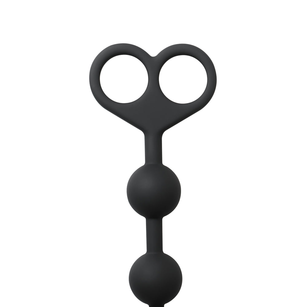 Silicone Anal Beads with Finger Rings