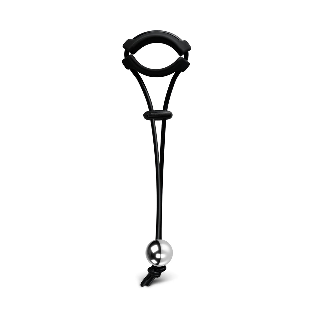Black Color Silicone Cock Ring with Single Ball