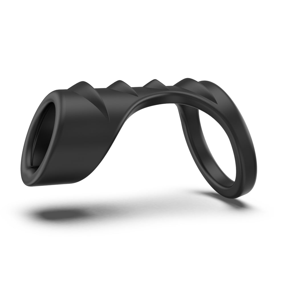 Black Textured Silicone Cock Ring