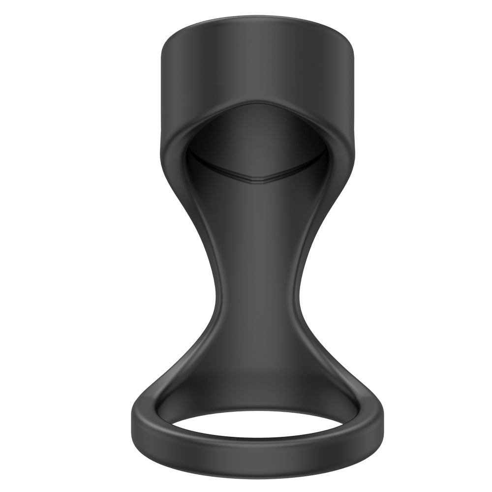 Black Textured Silicone Cock Ring