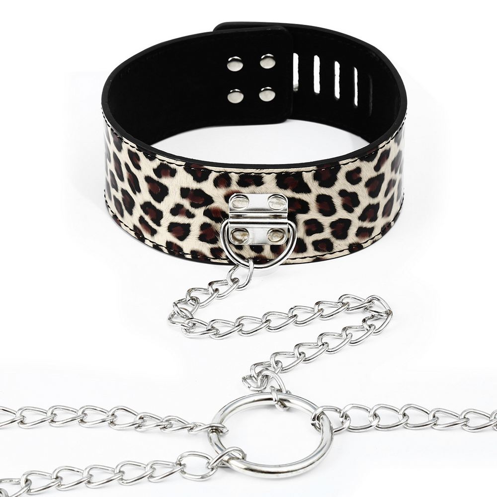 Leopard Bondage Hogtie with Collar