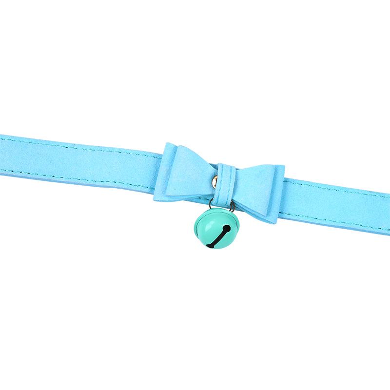 Kawaii Sex Collar With Bow &amp; Bell Blue
