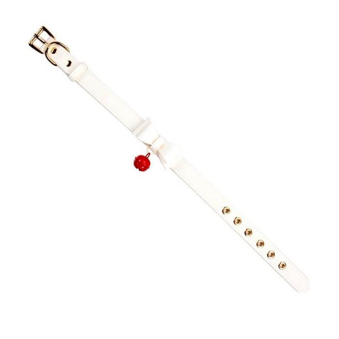 Kawaii Sex Collar With Bow &amp; Bell White