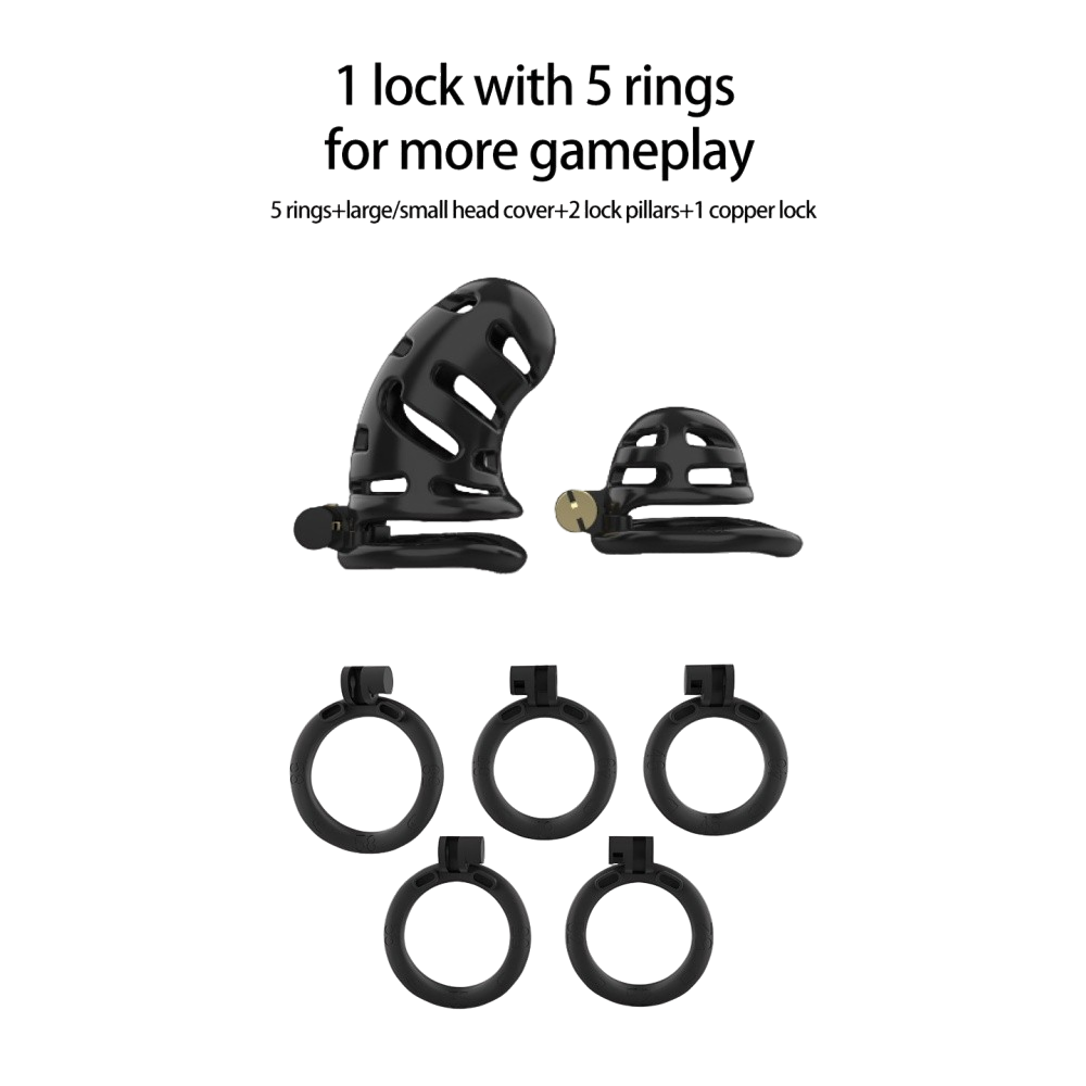 Male Chastity Cage Set