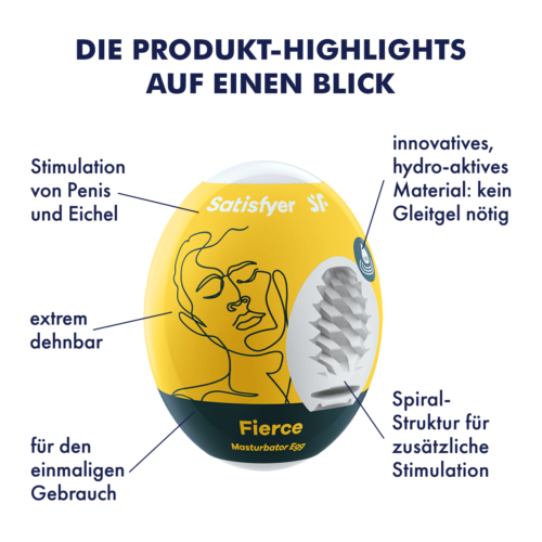 Satisfyer Masturbator Egg Single Fierce
