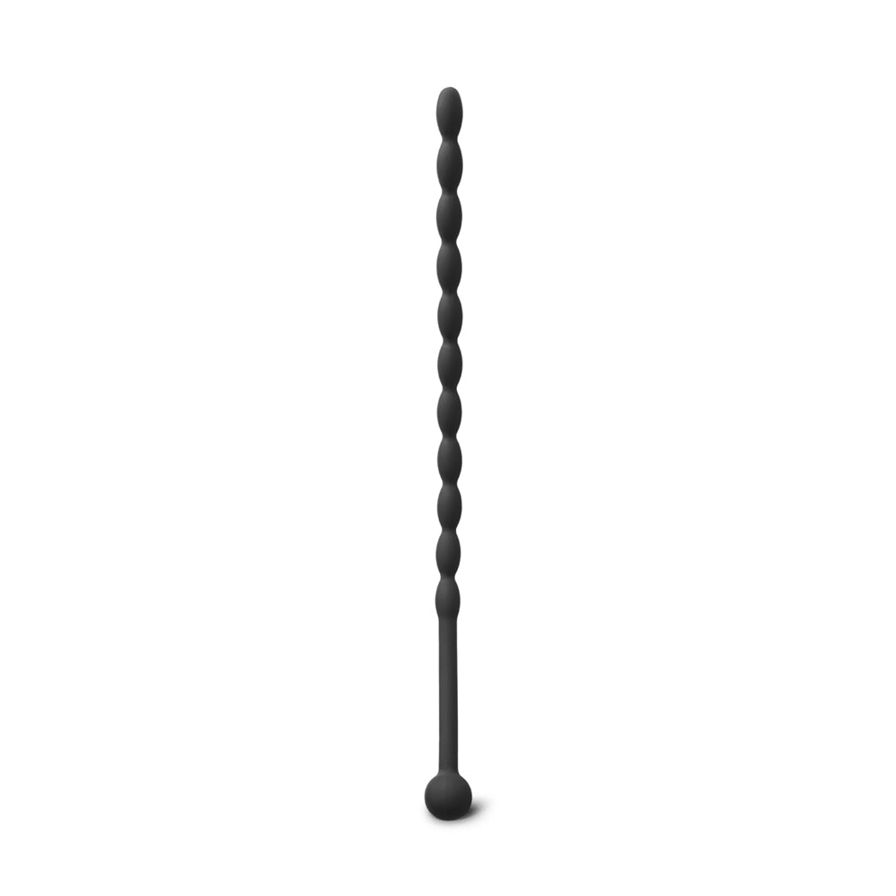 6'' Black Silicone Beaded Penis Sound