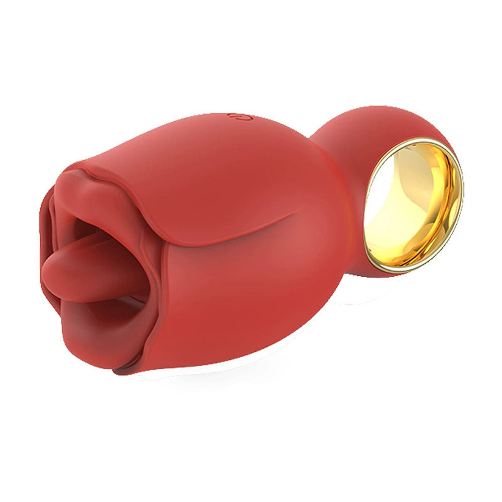 8-Mode Rechargeable Red Silicone Clitoral Stimulator