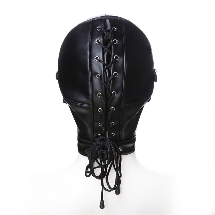 Blackout Bondage Hood with Ball Gag