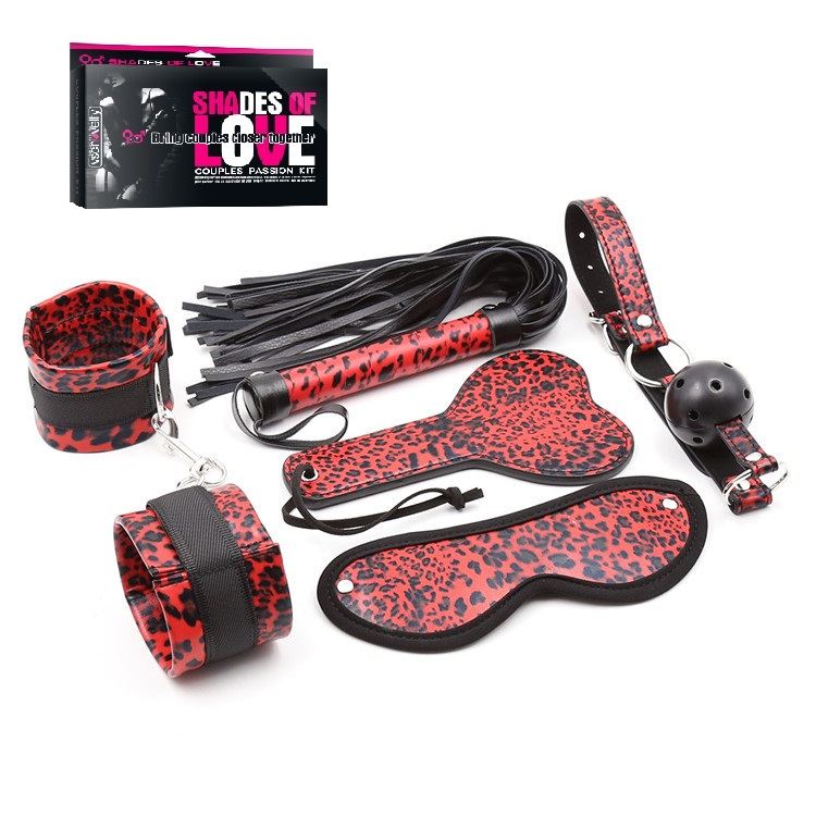 Набор для бондажа из 5 предметов RedWine Leopard