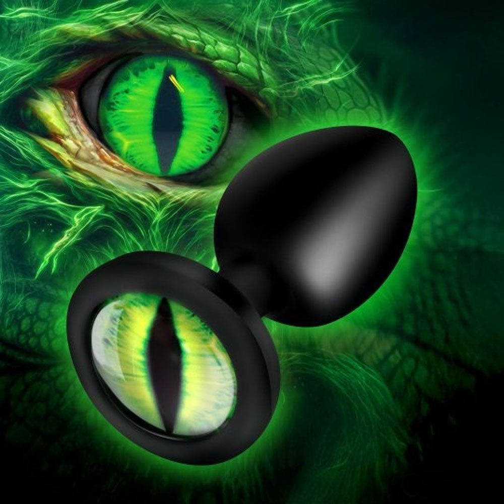 7.2 Cm Green Eye Base Silicone Butt Plug