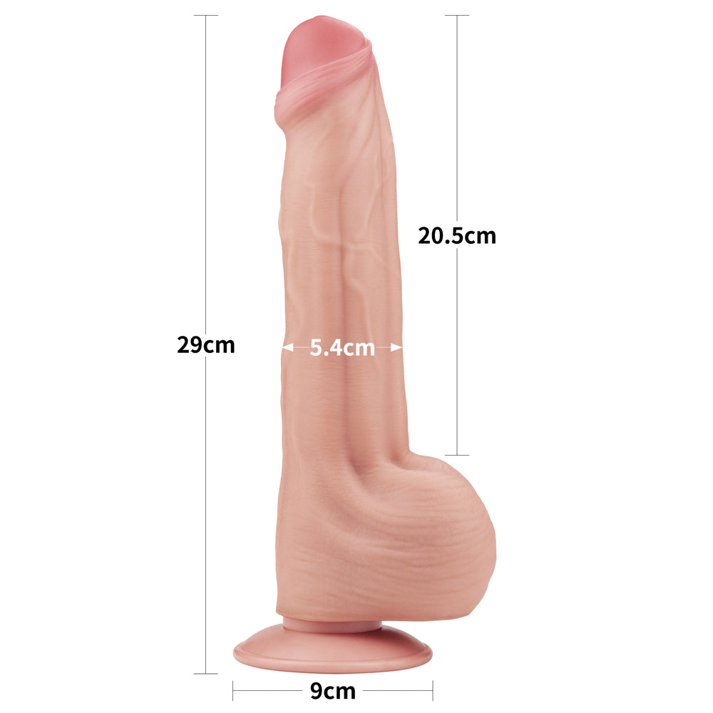 29 Cm King Sized Sliding Skin Dual Layer Dong