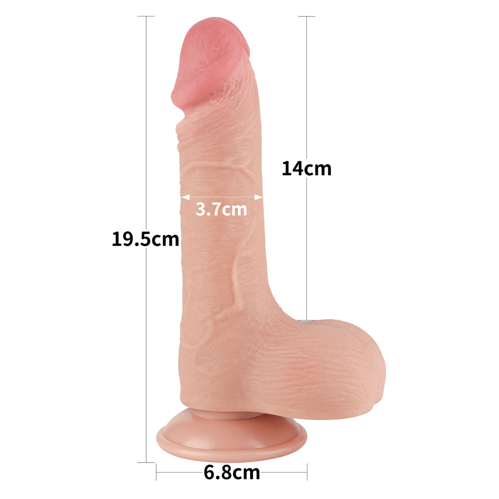 19.5 Cm Sliding Skin Dual Layer Dong Flesh