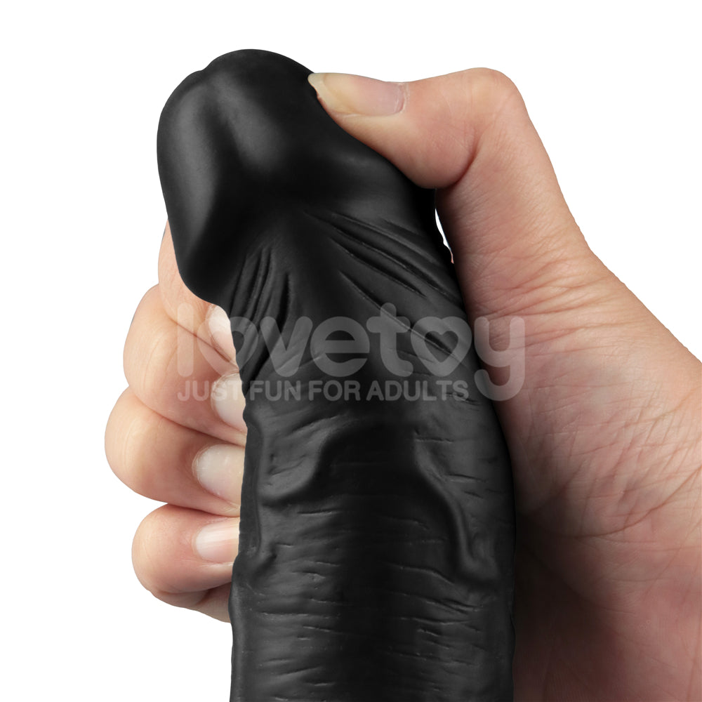 9.5" Real Softee Rechargeable Vibrating Dildo(Black)