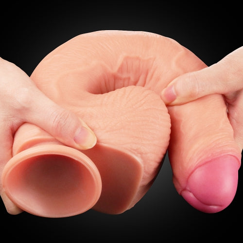 28 CM Dual Layer Platinum Silicone Cock