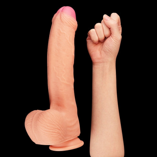 28 CM Dual Layer Platinum Silicone Cock