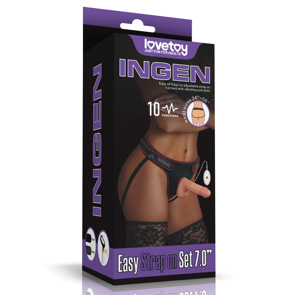 18 CM Vibrating Easy Strapon Set