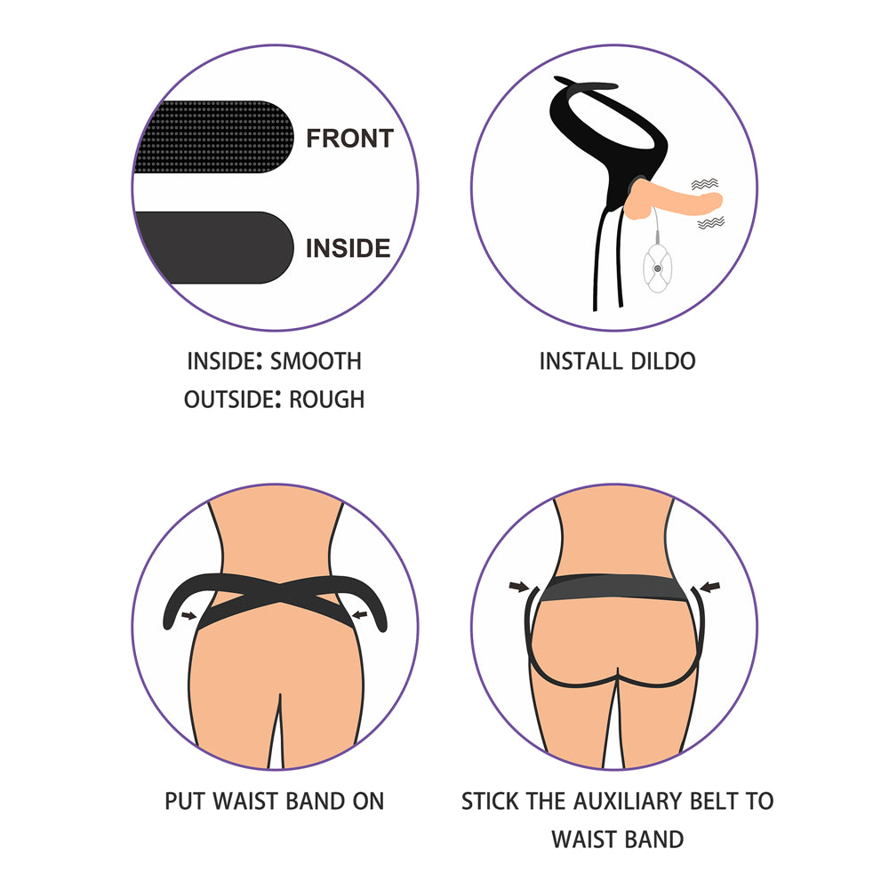 18 CM Vibrating Easy Strapon Set