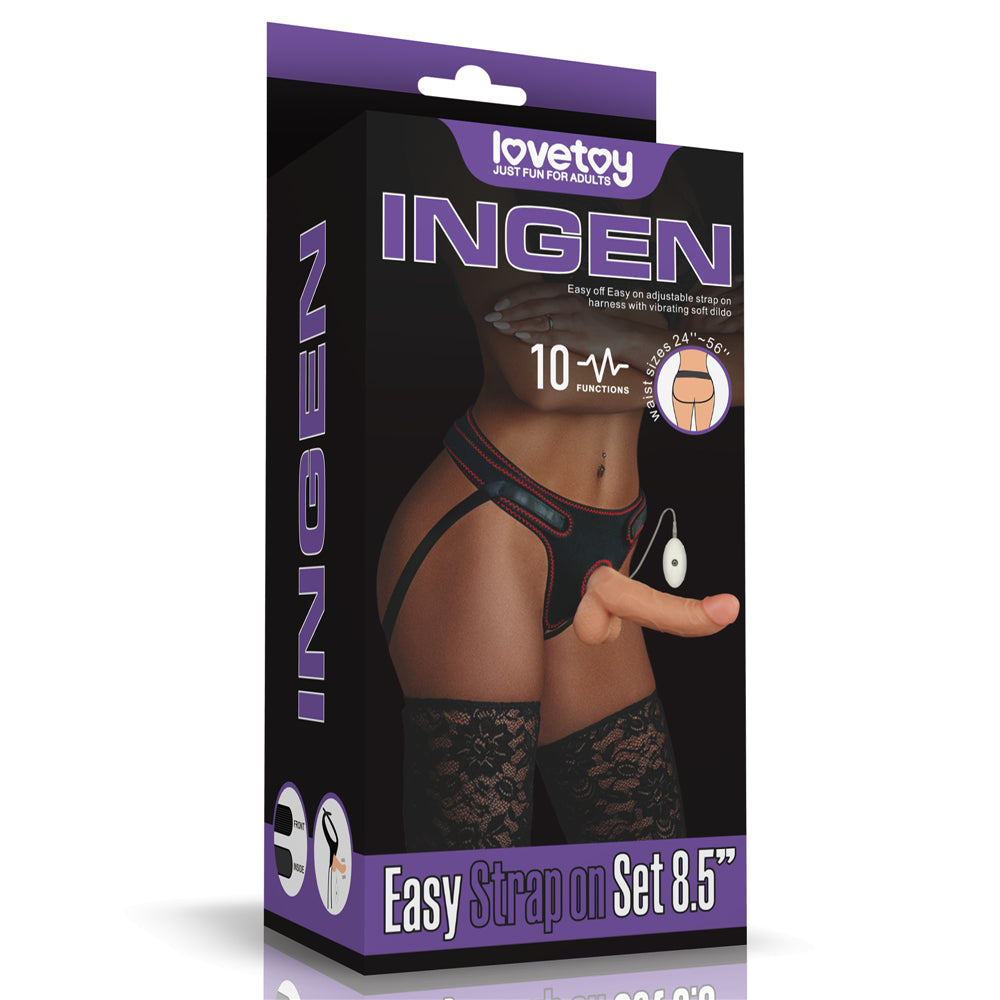 21 CM Vibrating Easy Strapon Set