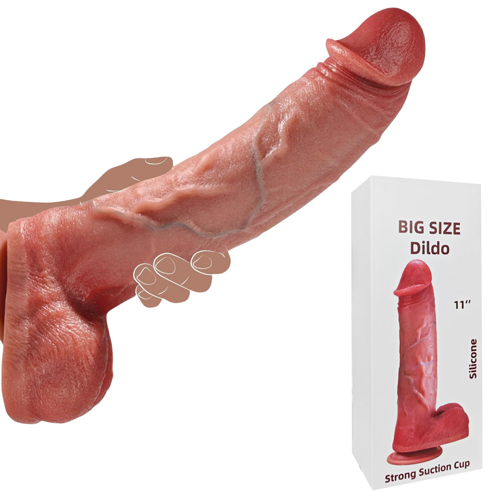 28 CM Huge Flesh Silicone Realistic Dildo