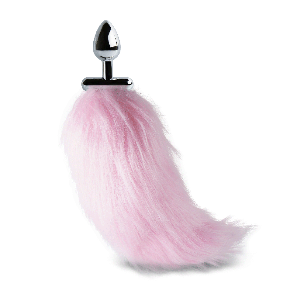 11 Inches Tail Butt Plug with Pink Color Light