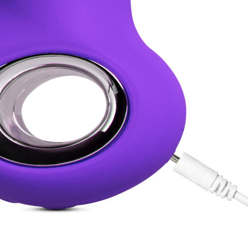 12-Speed Blue Color Silicone G-Spot Vibrator with Wiggling Function