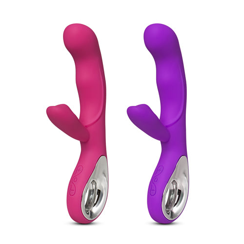10-Speed Rose Red Rechargeable Silicone Vibrator