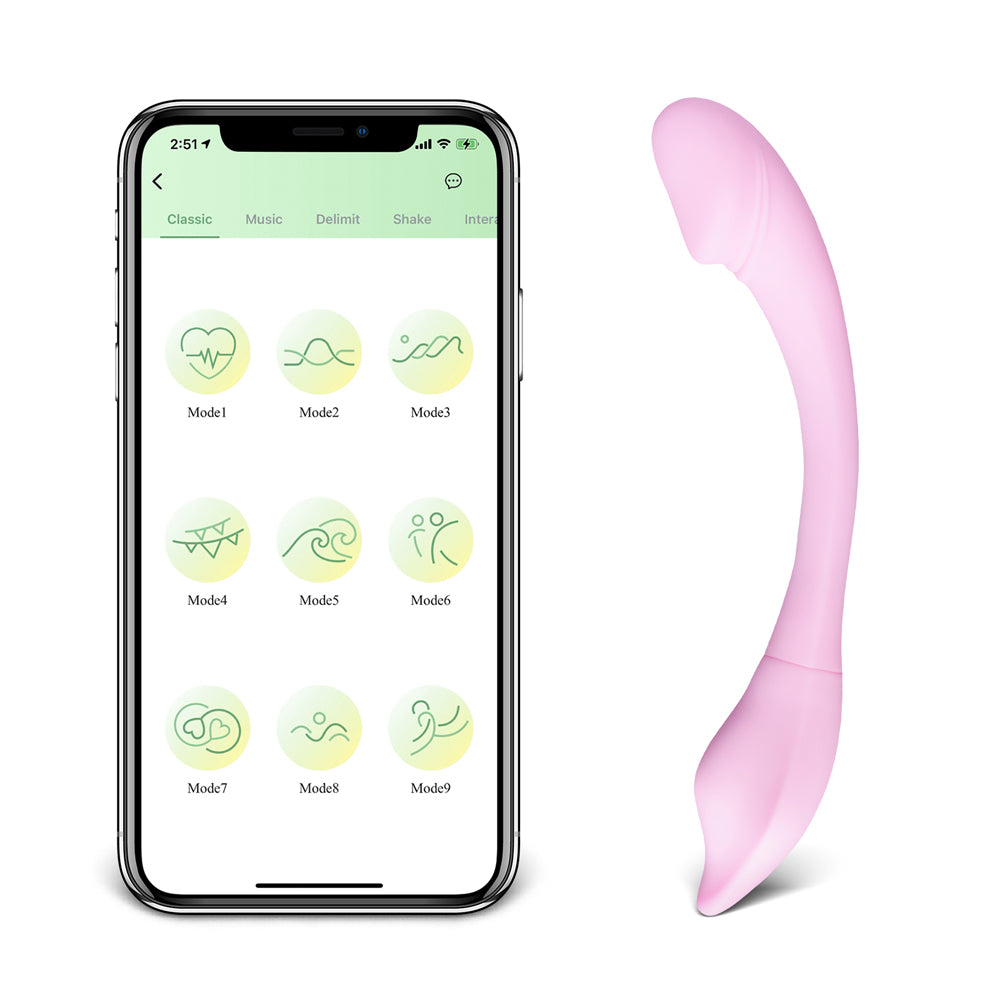 11-Speed Pink Massager with App Control