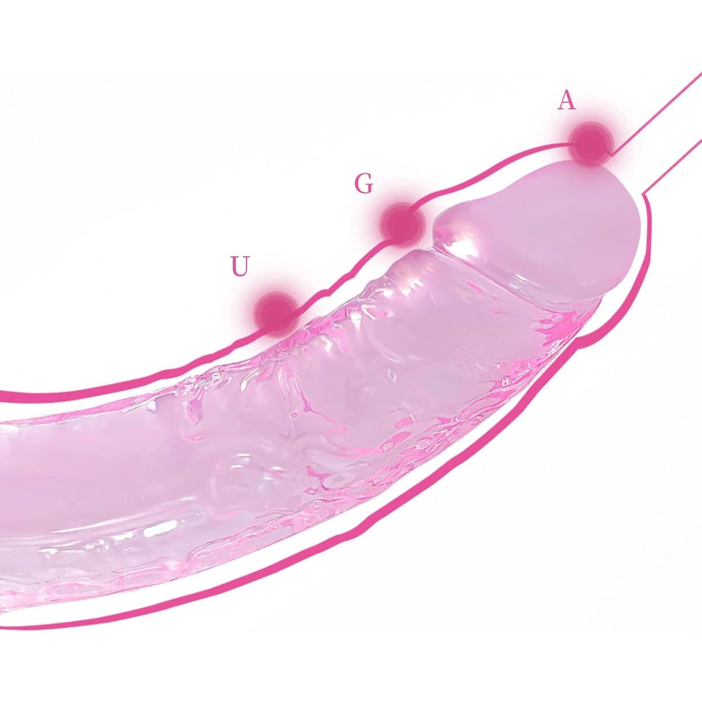 20.5 CM Clear Pink Dildo