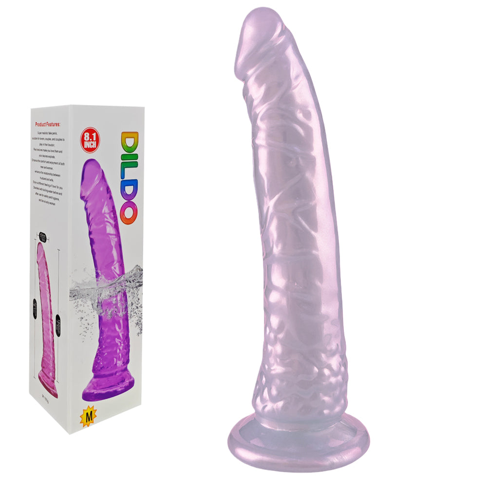 20.5 CM Pearl Purple Realistic Dildo