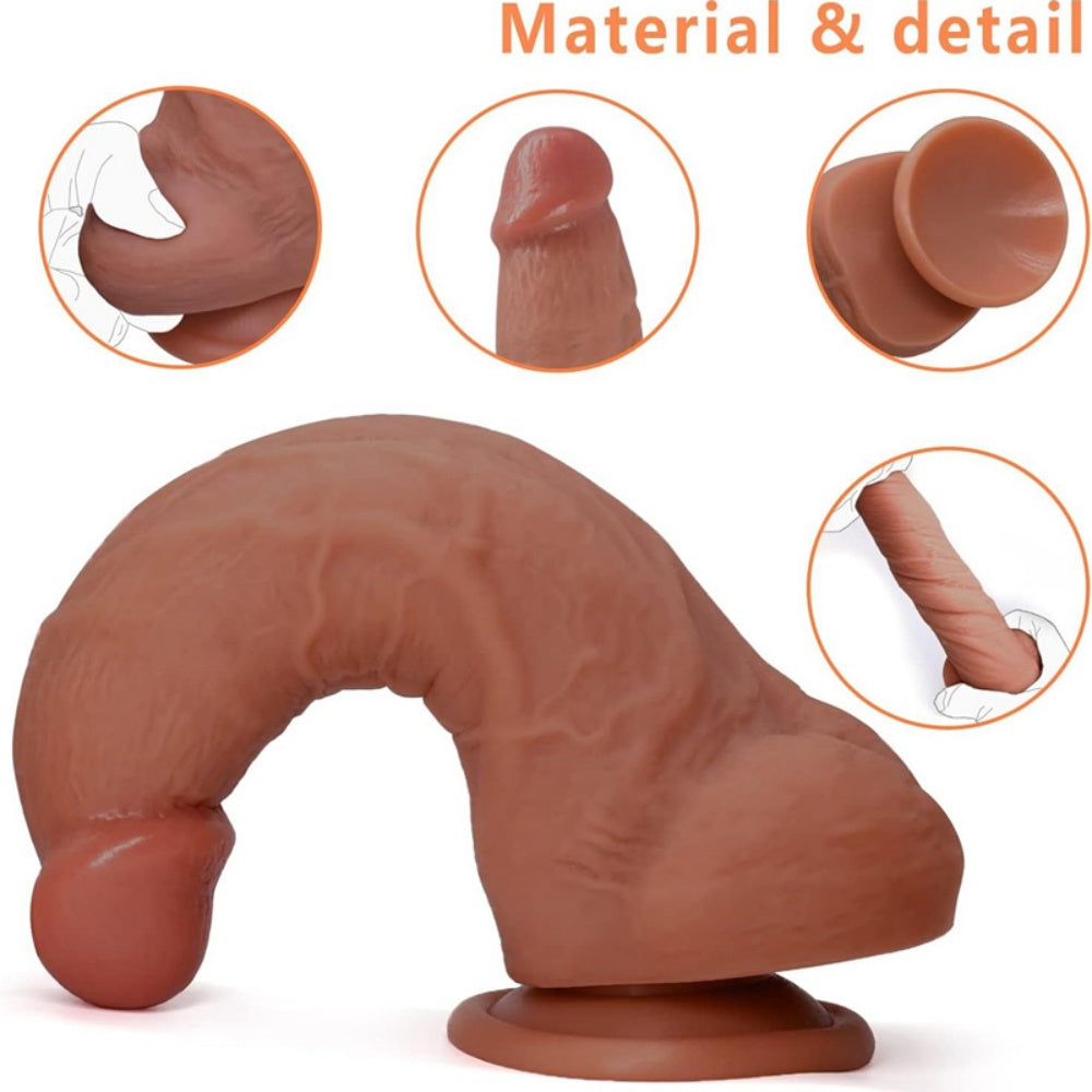 20 CM Deep Flesh Silicone Dildo
