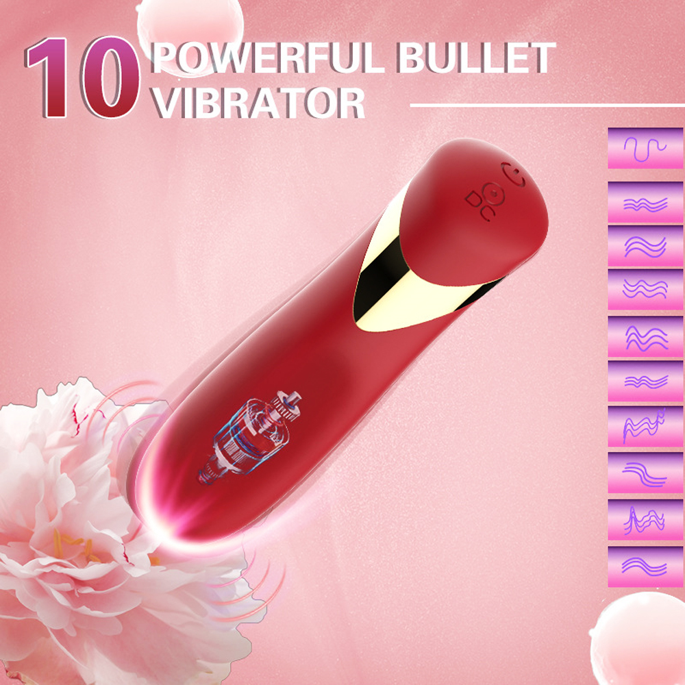 10-Mode Luxury Red  Bullet Vibrator