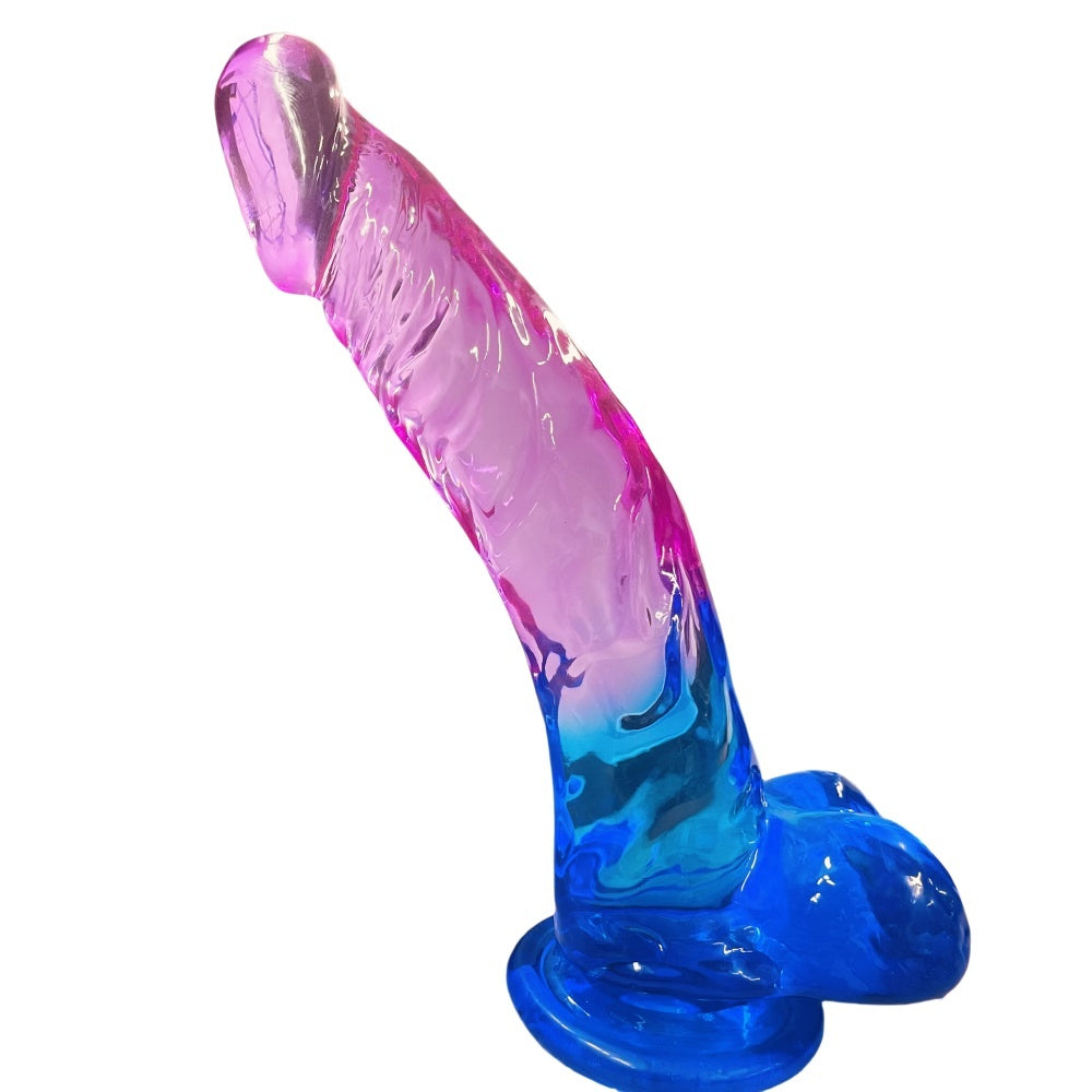 21 CM Purple & Blue  Realistic Dildo