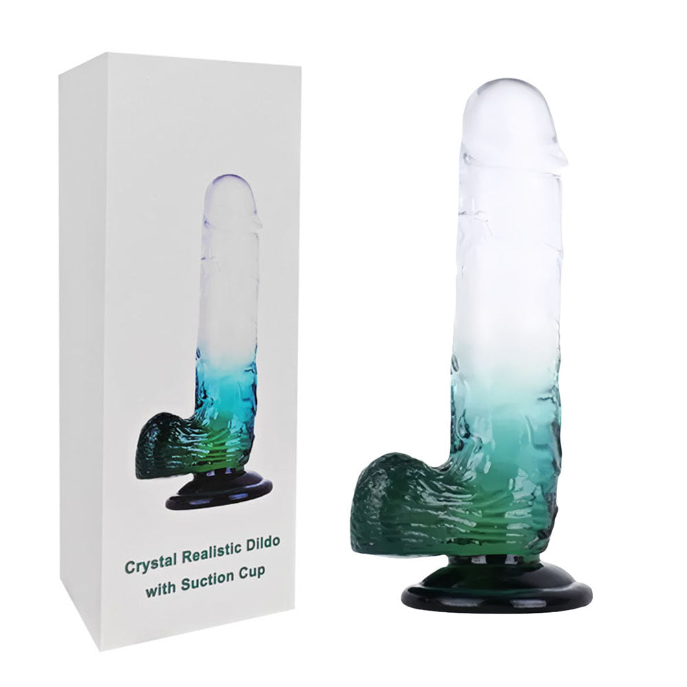Green Crystal Realistic Dildo